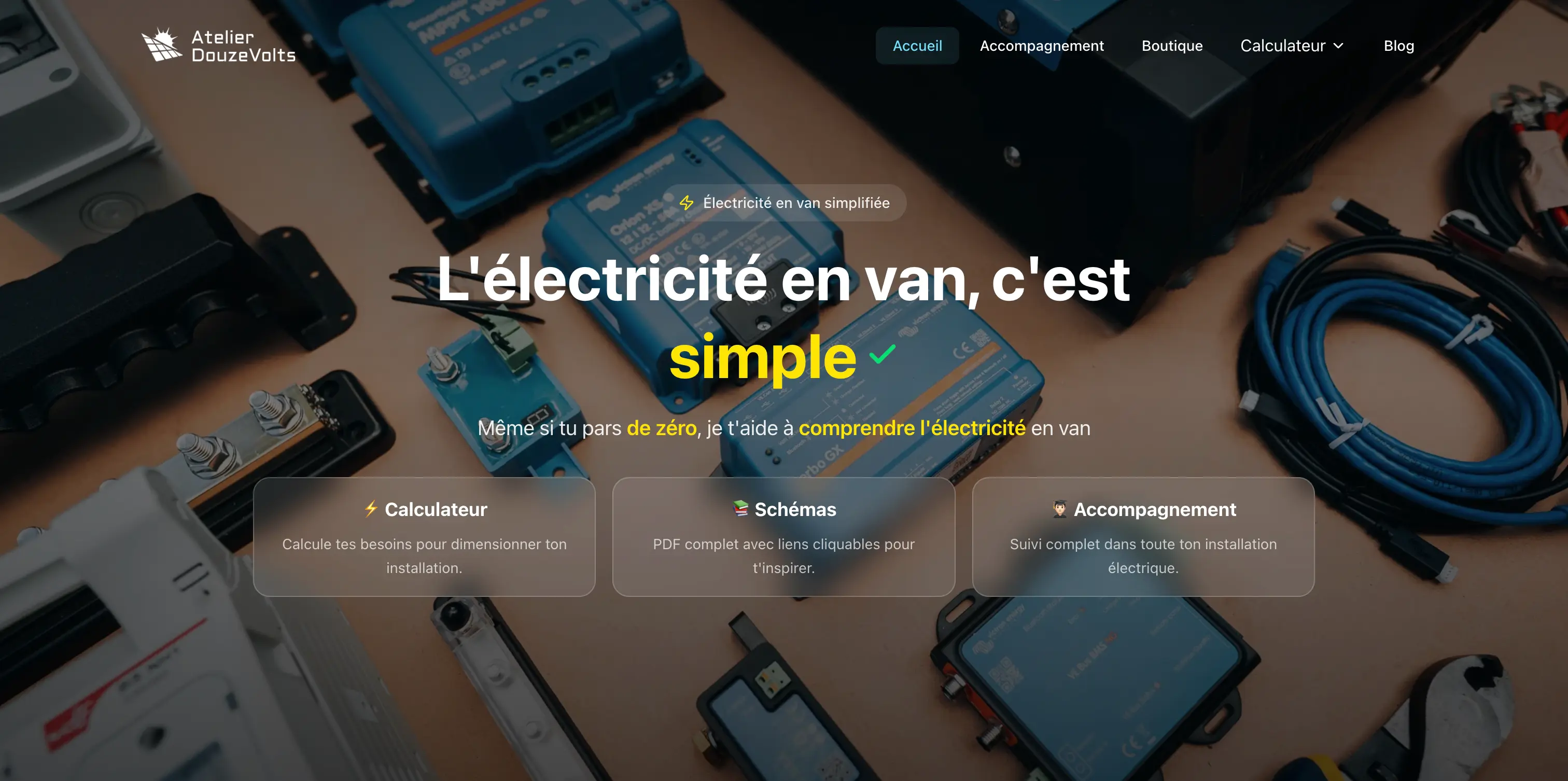 Atelier DouzeVolts - Électricité en van